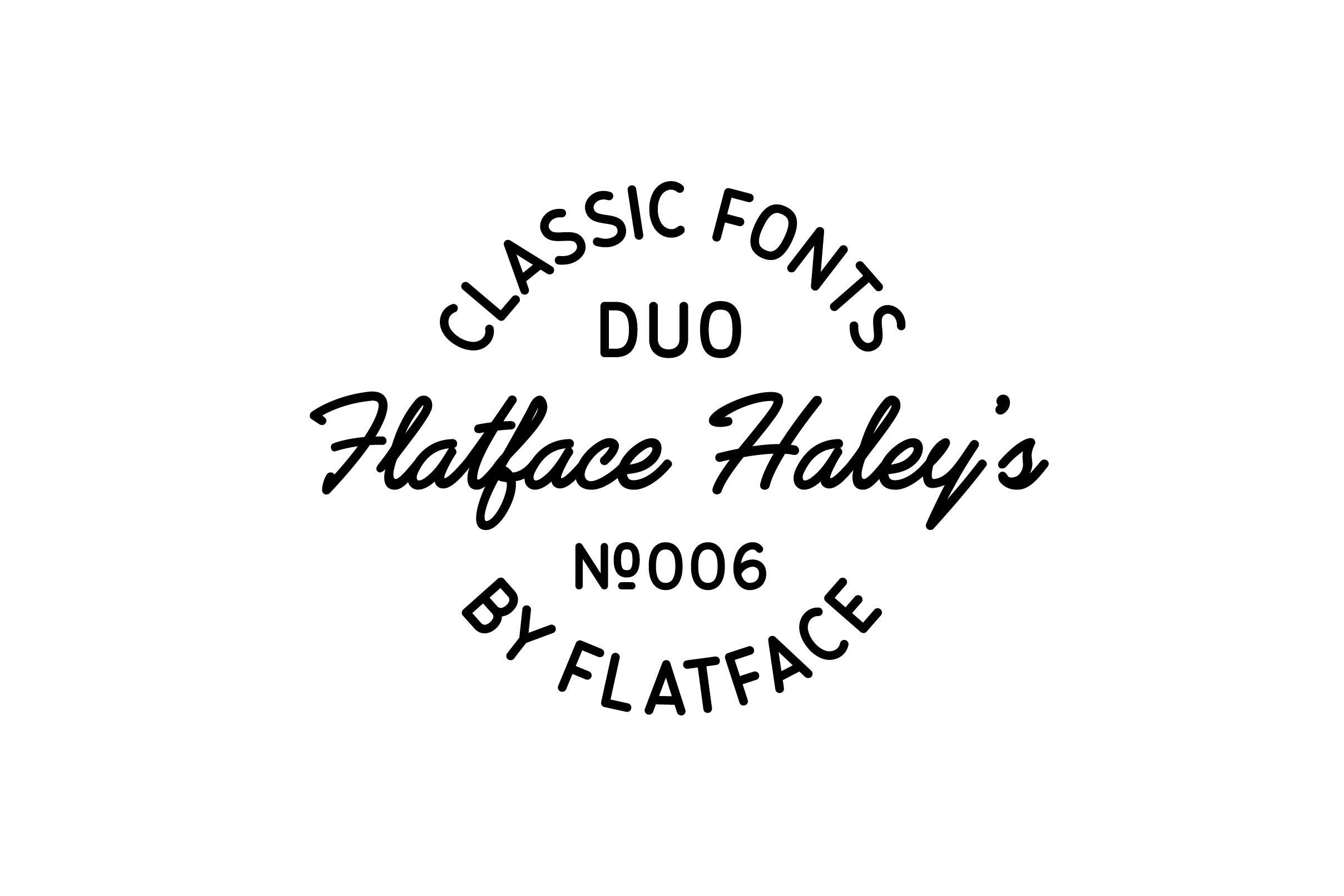 new poster 6 فونت Flatface Haley's