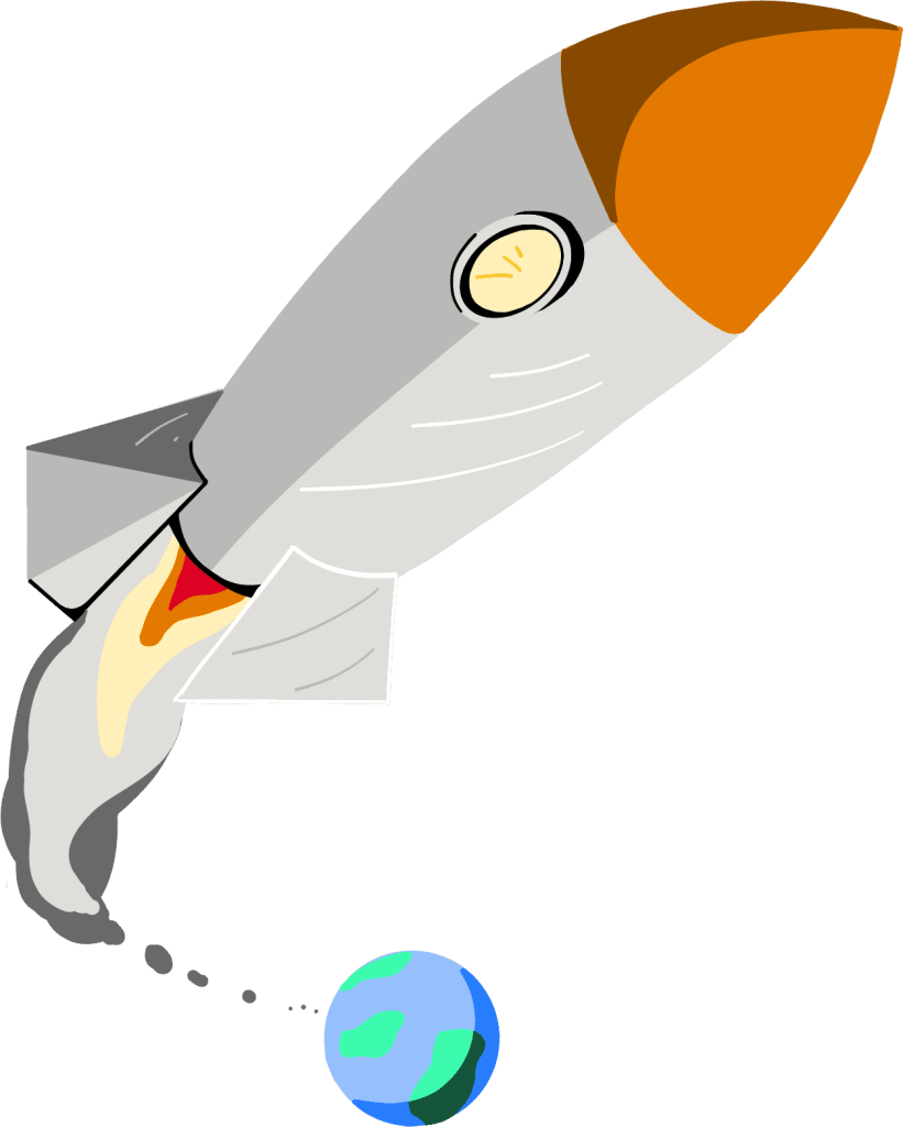 موشک نماد ایده ای است که در حال پرواز است شرکت داده پردازی هزاره